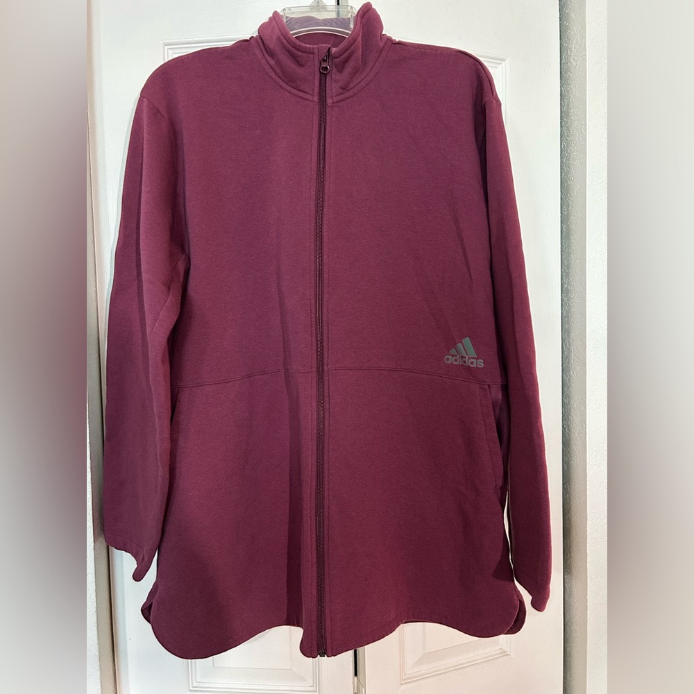Adidas Burgundy Full-Zip Jacket